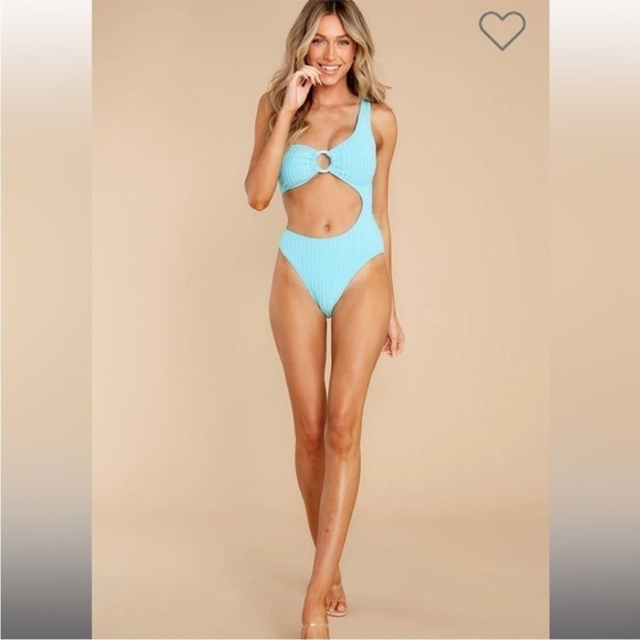 Solid & Striped Astrid One Piece Swimsuit Rib Greek Blue - Picture 2 of 7